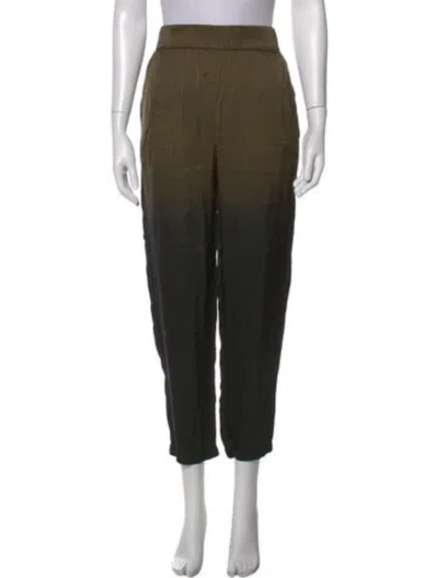 Pre-owned Raquel Allegra Straight Leg Pants In Green