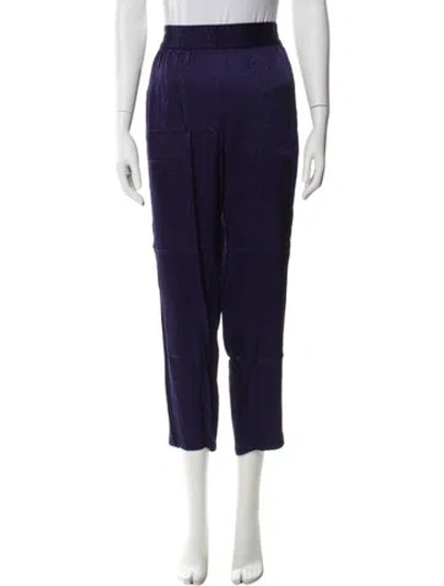 Pre-owned Raquel Allegra Straight Leg Pants In Purple