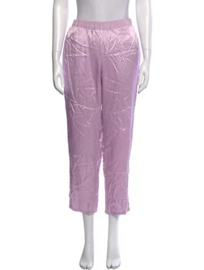 Pre-owned Raquel Allegra Straight Leg Pants In Purple