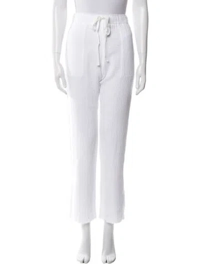 Pre-owned Raquel Allegra Straight Leg Pants In White