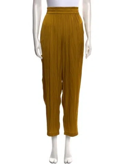 Pre-owned Raquel Allegra Straight Leg Pants In Yellow