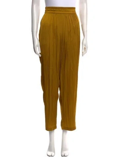 Pre-owned Raquel Allegra Straight Leg Pants In Yellow