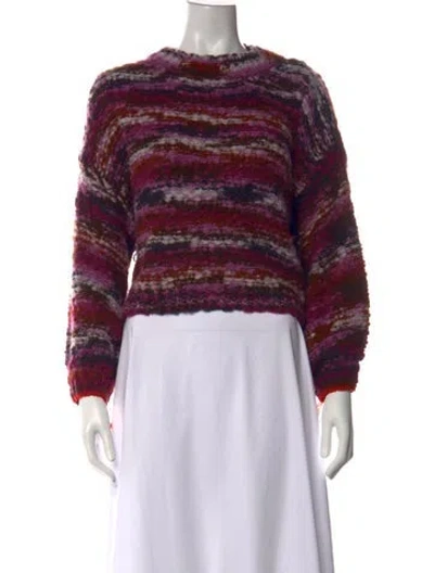 Pre-owned Raquel Allegra Striped Crew Neck Sweater In Multi