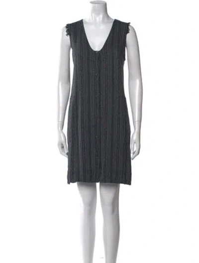 Pre-owned Raquel Allegra Striped Mini Dress