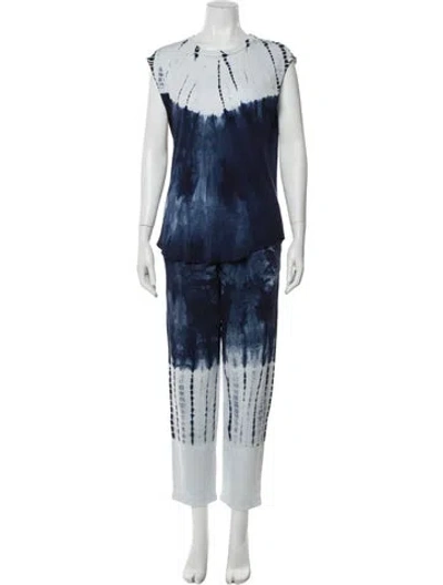Pre-owned Raquel Allegra Sweatpants In Blue