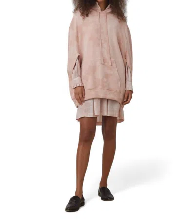 Raquel Allegra Tie Dye Poncho In Blush Cloud In Pink