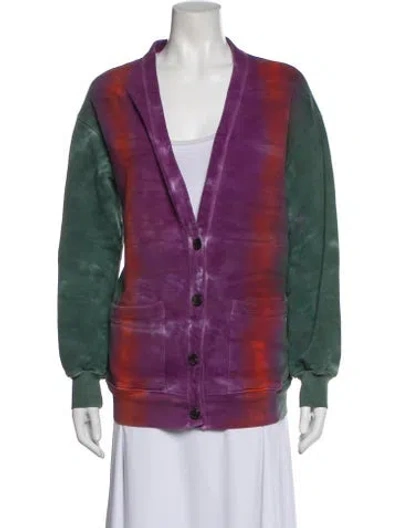 Pre-owned Raquel Allegra Tie-dye Print Blazer In Multi