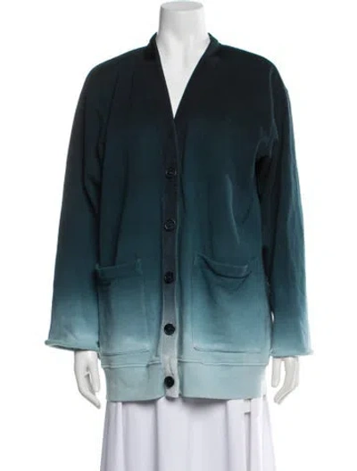 Pre-owned Raquel Allegra Tie-dye Print Jacket In Blue