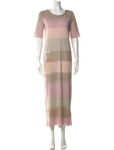Pre-owned Raquel Allegra Tie-dye Print Long Dress W/ Tags In Multi