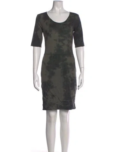 Pre-owned Raquel Allegra Tie-dye Print Mini Dress In Gray