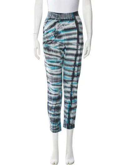 Pre-owned Raquel Allegra Tie-dye Print Sweatpants In Blue