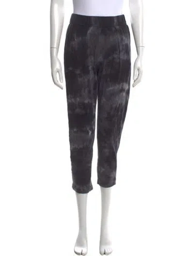 Pre-owned Raquel Allegra Tie-dye Print Wide Leg Pants In Blue