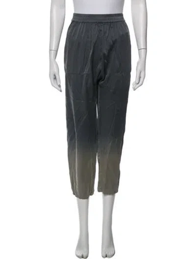 Pre-owned Raquel Allegra Tie-dye Print Wide Leg Pants In Blue