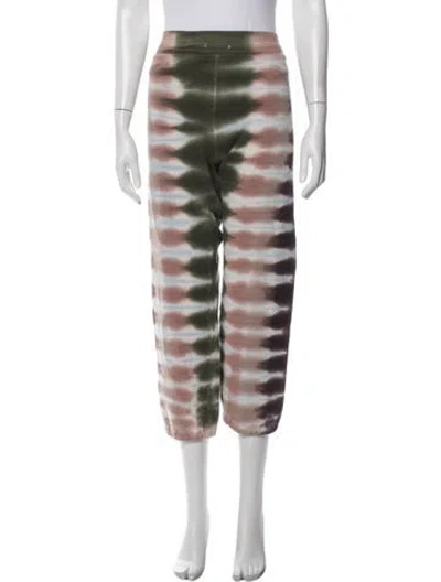 Pre-owned Raquel Allegra Tie-dye Print Wide Leg Pants In Multi