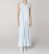 Raquel Allegra Treatment Sleeveless Christy Dress In Soft Blue In Blue