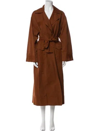 Pre-owned Raquel Allegra Trench Coat In Brown