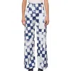 Raquel Allegra Tripoli Pant In Ice Blue & Midnight In Multi
