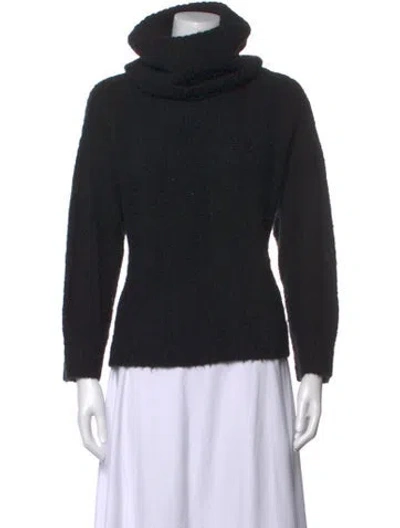 Pre-owned Raquel Allegra Turtleneck Sweater In Black