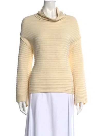 Pre-owned Raquel Allegra Turtleneck Sweater In Neutral
