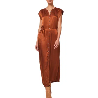 Raquel Allegra Violet Maxi Dress In Cognac In Brown
