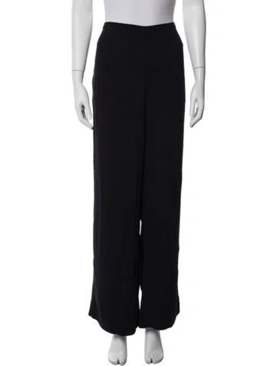 Pre-owned Raquel Allegra Virgin Wool Wide Leg Pants W/ Tags In Blue