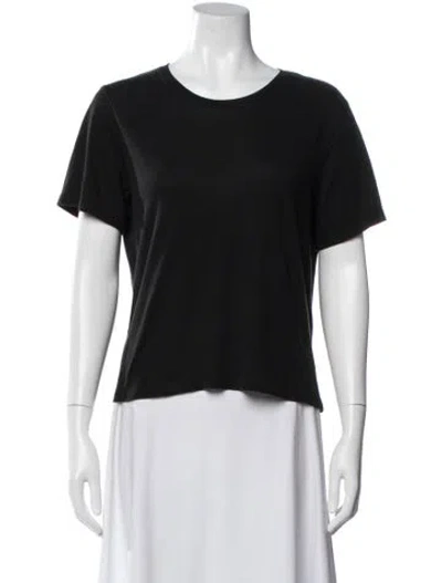 Pre-owned Raquel Allegra V-neck Short Sleeve Polo In Black