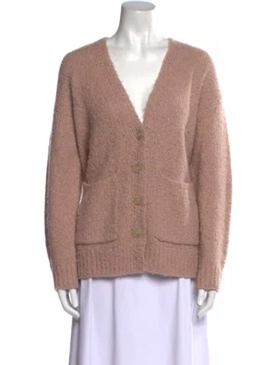 Pre-owned Raquel Allegra V-neck Sweater In Pink