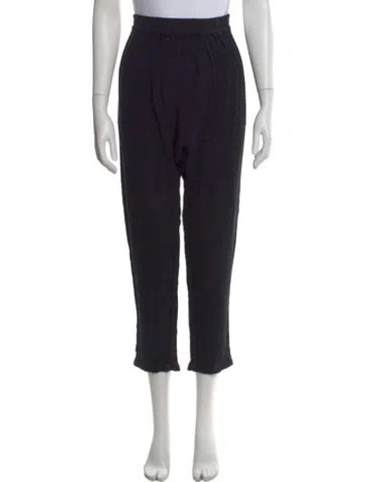 Pre-owned Raquel Allegra Wide Leg Pants In Black