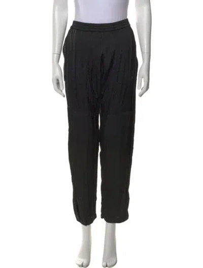 Pre-owned Raquel Allegra Wide Leg Pants In Black