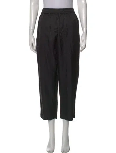 Pre-owned Raquel Allegra Wide Leg Pants In Black