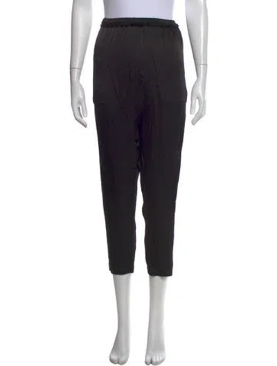 Pre-owned Raquel Allegra Wide Leg Pants In Black