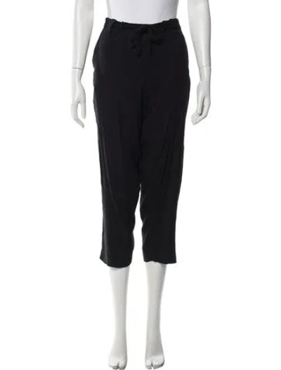 Pre-owned Raquel Allegra Wide Leg Pants In Black