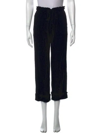 Pre-owned Raquel Allegra Wide Leg Pants In Black