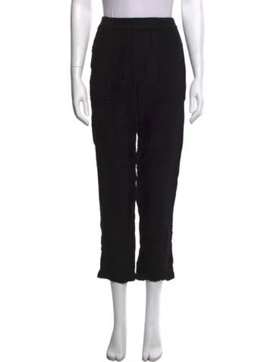 Pre-owned Raquel Allegra Wide Leg Pants In Black