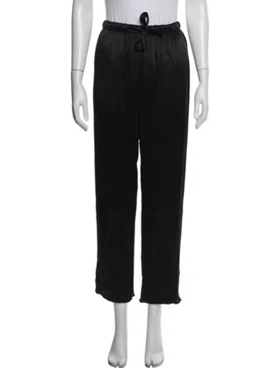 Pre-owned Raquel Allegra Wide Leg Pants In Black
