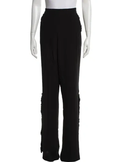 Pre-owned Raquel Allegra Wide Leg Pants In Black