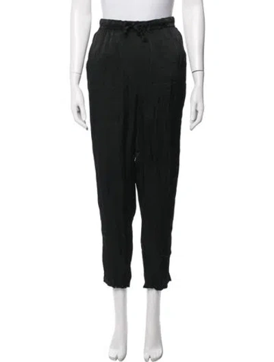 Pre-owned Raquel Allegra Wide Leg Pants In Black