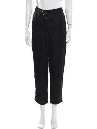 Pre-owned Raquel Allegra Wide Leg Pants In Black