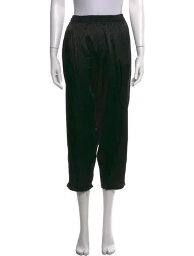 Pre-owned Raquel Allegra Wide Leg Pants In Black