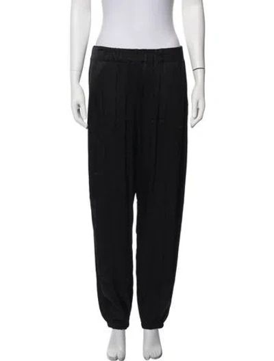 Pre-owned Raquel Allegra Wide Leg Pants In Black