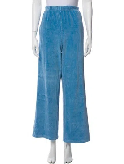 Pre-owned Raquel Allegra Wide Leg Pants In Blue