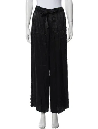 Pre-owned Raquel Allegra Wide Leg Pants In Blue