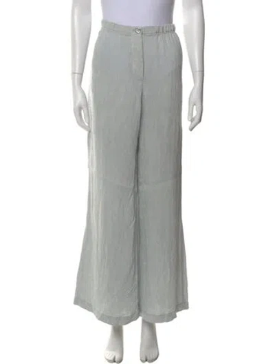 Pre-owned Raquel Allegra Wide Leg Pants In Blue