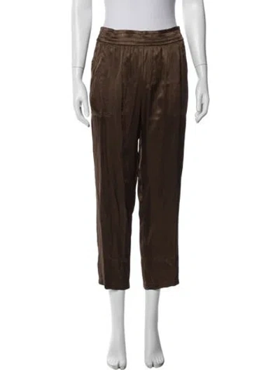 Pre-owned Raquel Allegra Wide Leg Pants In Brown
