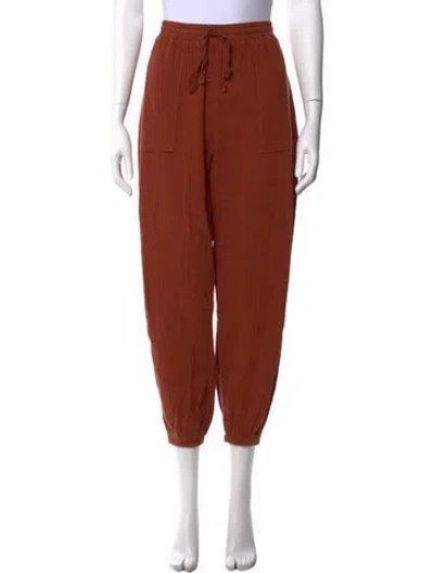 Pre-owned Raquel Allegra Wide Leg Pants In Brown