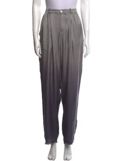 Pre-owned Raquel Allegra Wide Leg Pants In Gray