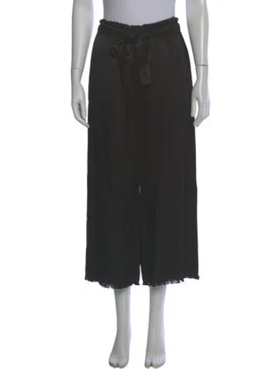 Pre-owned Raquel Allegra Wide Leg Pants In Gray