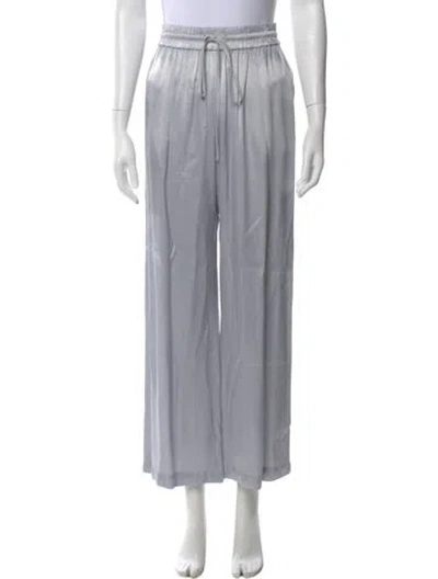 Pre-owned Raquel Allegra Wide Leg Pants In Gray