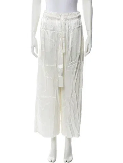 Pre-owned Raquel Allegra Wide Leg Pants In Neutral