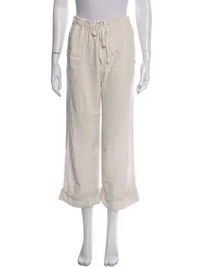 Pre-owned Raquel Allegra Wide Leg Pants In Neutral